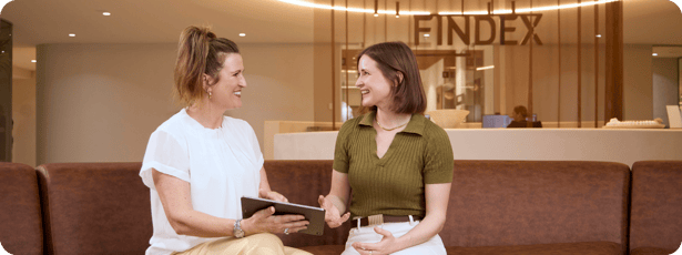 A business owner engaged in a Findex business advisory consultation